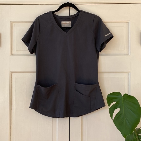 Sketchers Vitality 3 Pocket Virtual V-Neck Drawstring Pants Set Charcoal Gray - Picture 12 of 16